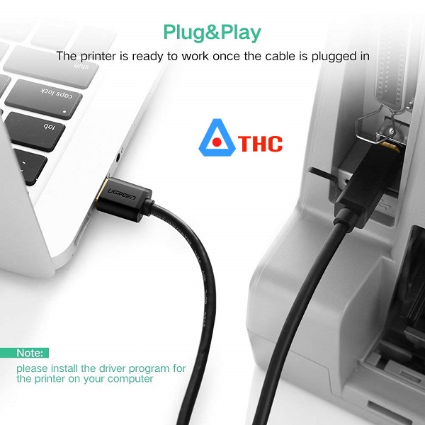 Hình ảnh sản phẩn cáp USB máy in 15m Ugreen có chíp khuếch đại 